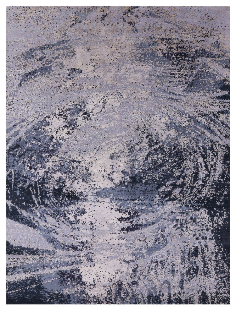 Wool & Silk Abstract Handmade Rug 8' 11" X 11' 11" - Q13073