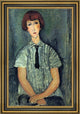 Amedeo Modigliani Young Girl Striped Blouse