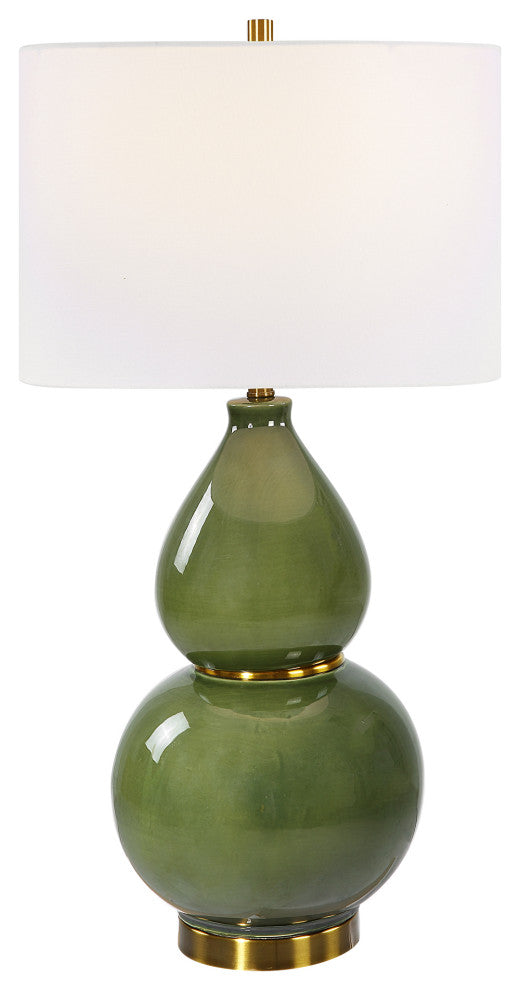 Gourd Table Lamp, Green