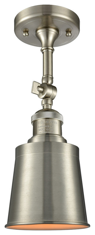 1-Light Addison 5" Semi-Flush Mount, Brushed Satin Nickel