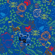Animal Doodles Multi On Blue Rug