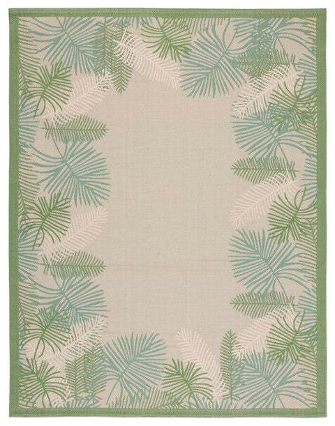 Safavieh Courtyard Cy7945-14A18 Cream, Green Area Rug, 8'0" X 11'2"