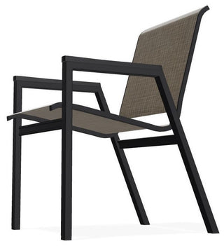 Bazza Sling Stackable Outdoor Dining Chair, Kora/Black