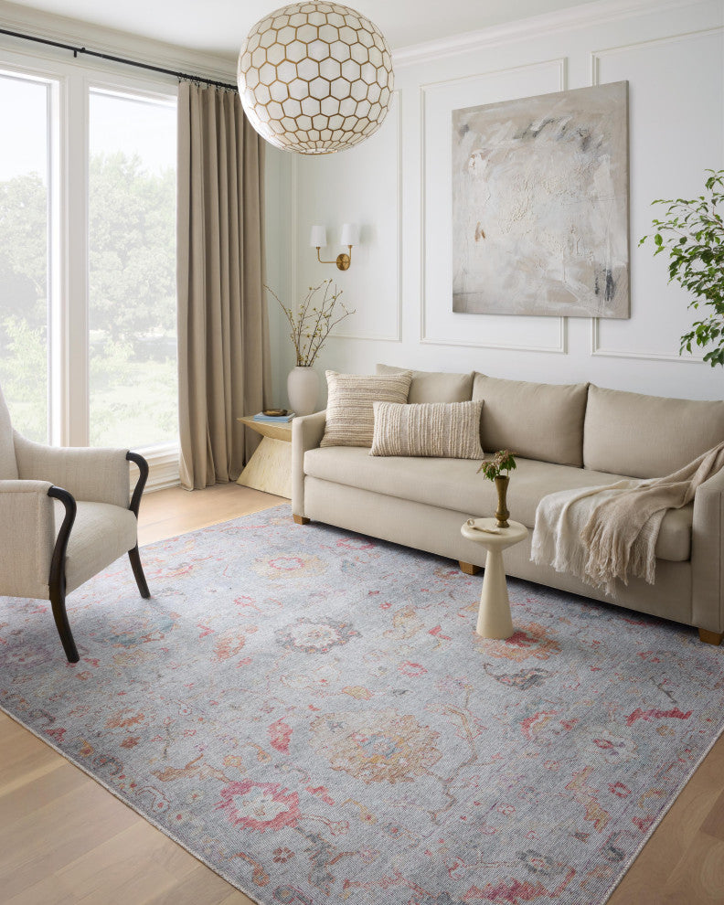 Loloi II Elysium Silver / Multi 3'-0" x 3'-0" Round Accent Rug
