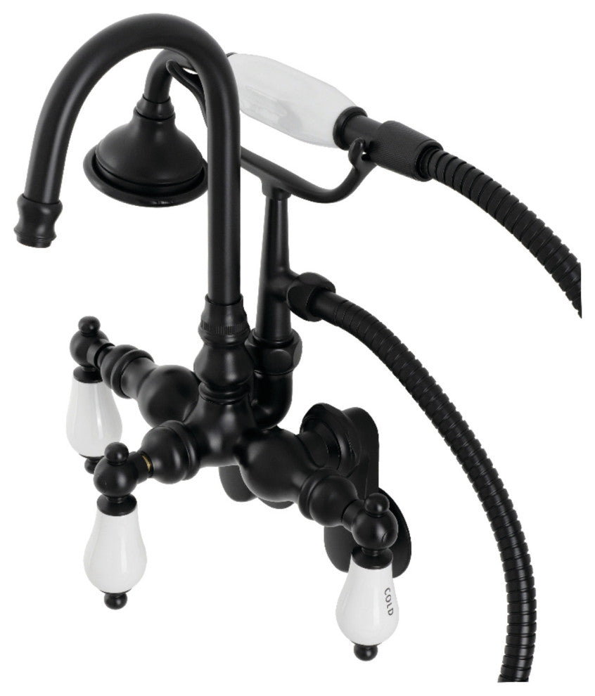 AE303T0 Wall Mount Clawfoot Tub Faucet, Matte Black