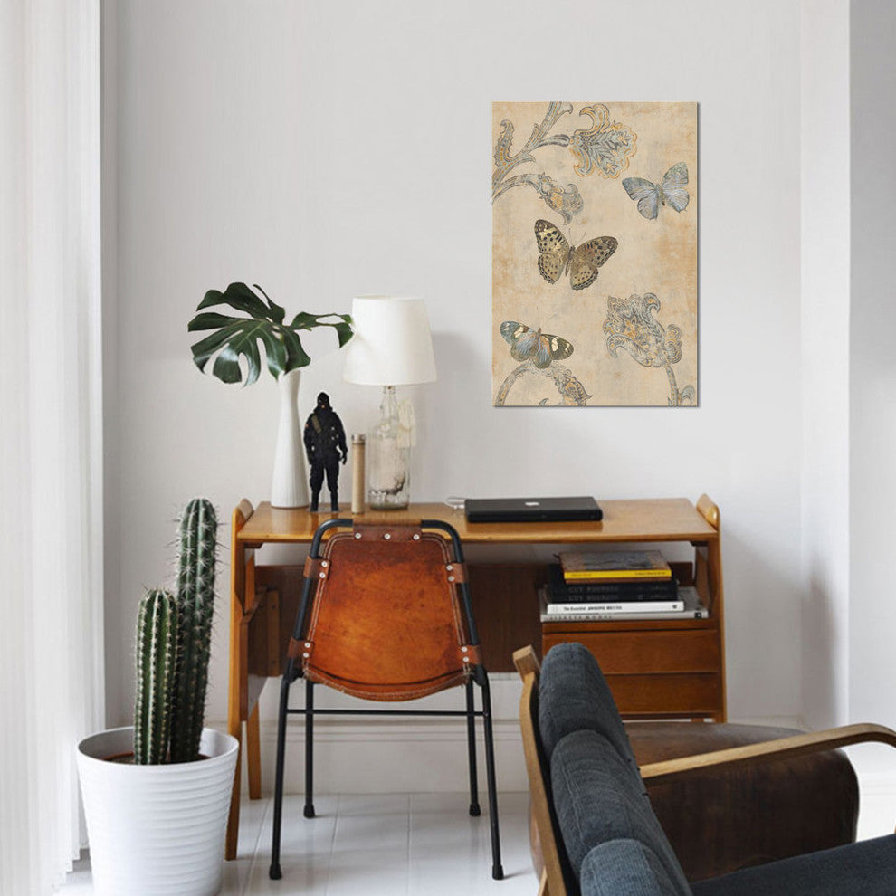 "Papillion Decoratif II" by Deborah Devellier, Canvas Print, 40"x26"