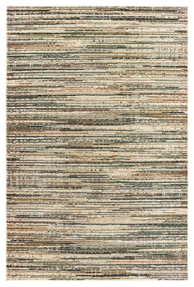 HomeRoots 9' x 12' Ivory Sage Abtract Lines Indoor Area Rug