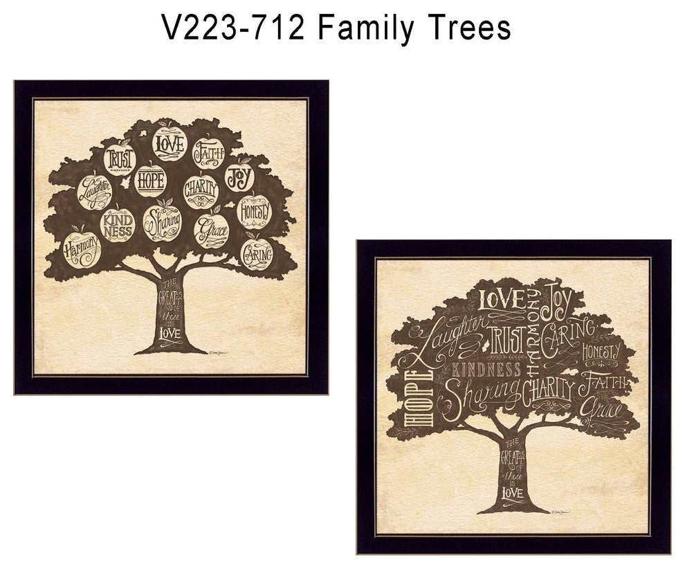 "Family Trees" Collection By Debbie Strain, Printed Wall Art, Black Frame
