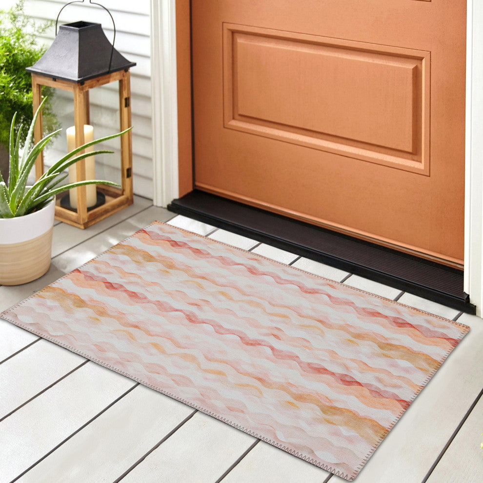 Indoor/Outdoor Seabreeze SZ16 Canyon Machine Washable 1'8" x 2'6" Rug