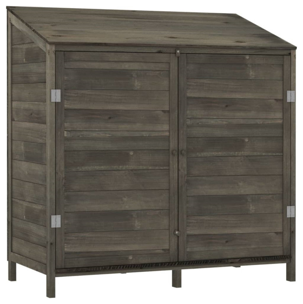 Vidaxl Garden Shed Anthracite 40.2"x20.5"x44.1" Solid Wood Fir