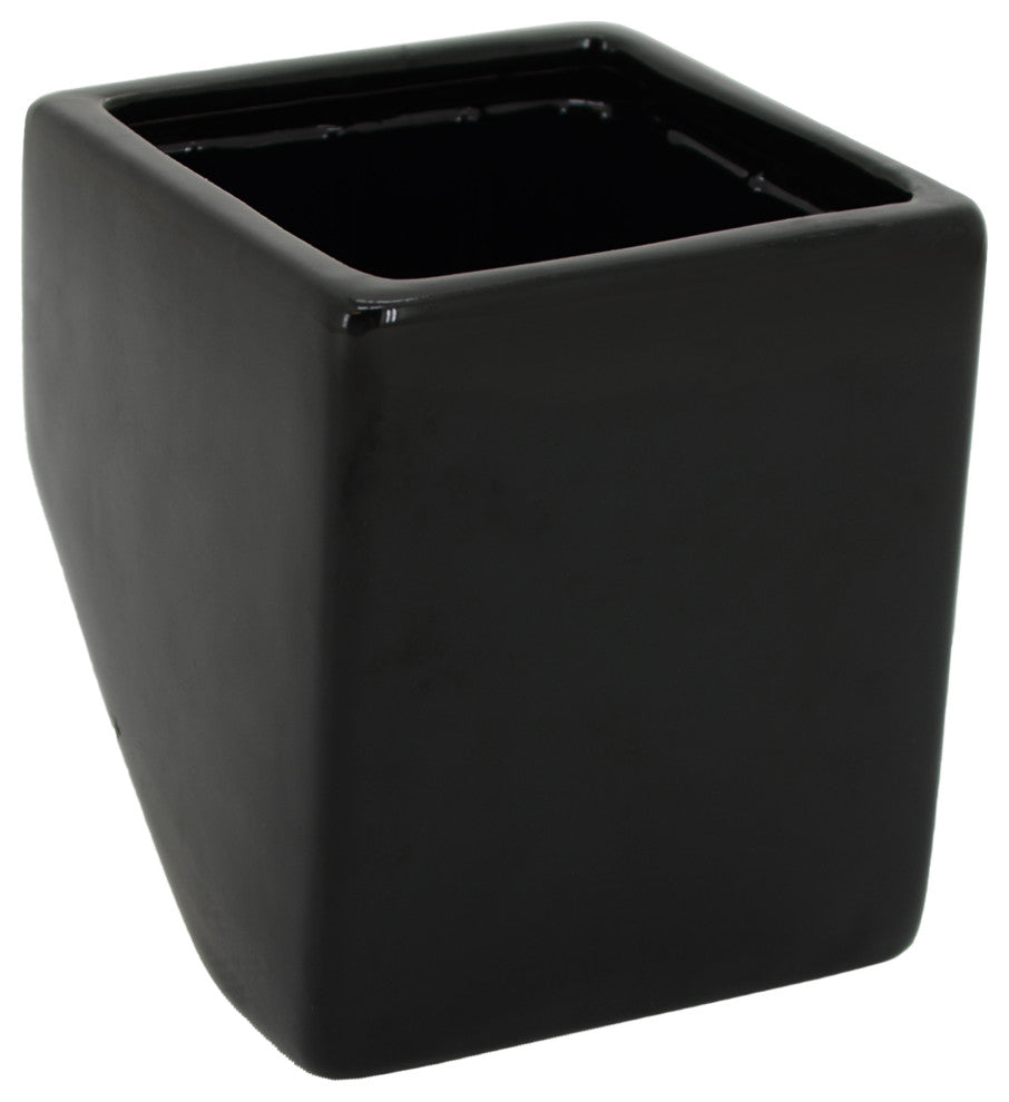 Small Cube Wall Planter, Black
