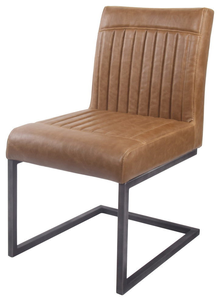 Ronan Dining Side Chair, Set of 2, Antique Cigar Brown, Dining Side Chair, Faux Leather