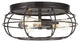 Cartaro 3-Light Industrial VIntage Cage Ceiling Light, LED Bulbs, Dark Bronze