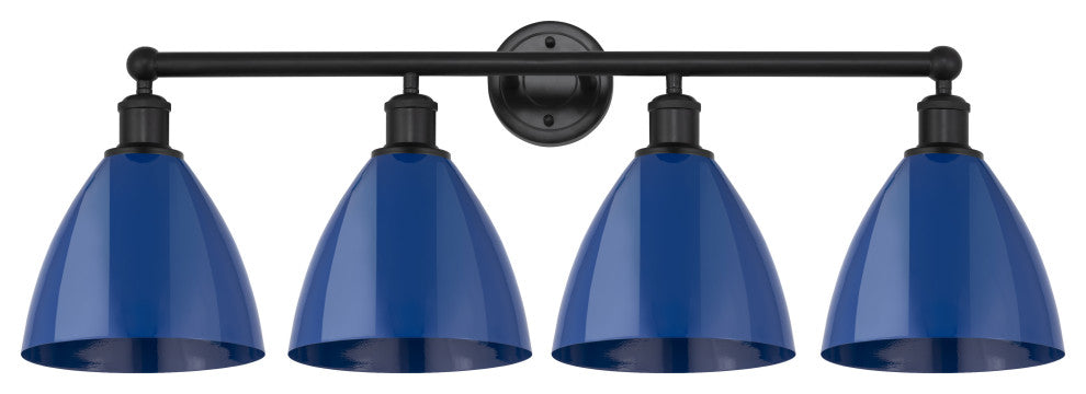 Innovations 616-4W-BK-MBD-75-BL 4 Light Bath Vanity Light, Matte Black