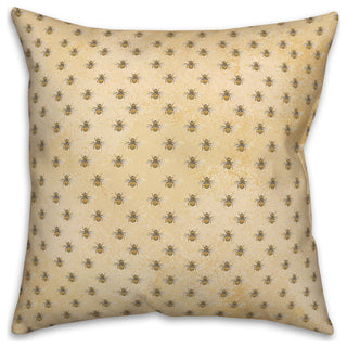 Bee Pattern 20 x 20 Spun Poly Pillow