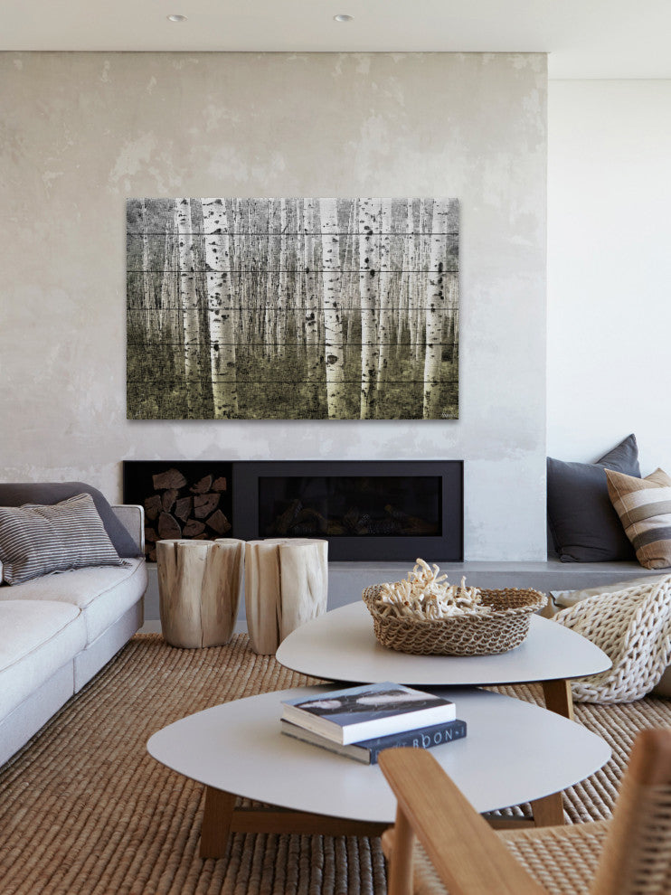 "Aspen Highland" Wall Art on Wood, 45"x30"
