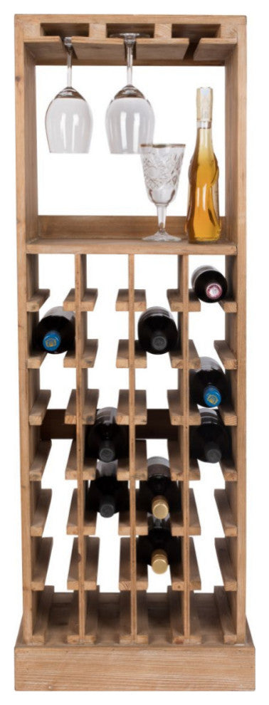Tall Wooden Wine Cabinet | Dutchbone Claude