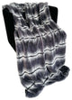 Plutus Charcoal Fluffy Fields Faux Fur Throw Blanket, 90"L x 90"W Full
