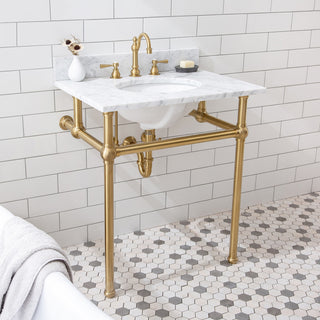 Embassy 30" Wash Stand and P-Trap, Gold