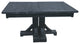 Barnwood Style Timber Peg Pedestal Extension Table, Smokey Gray, 4-Leaf 42" X 90"