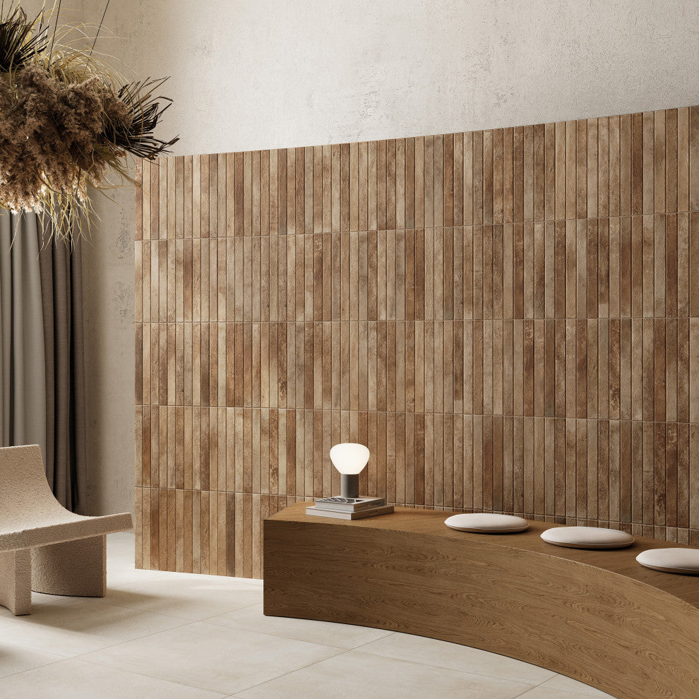 Sedona Charcoal Porcelain Floor and Wall Tile, Sunset