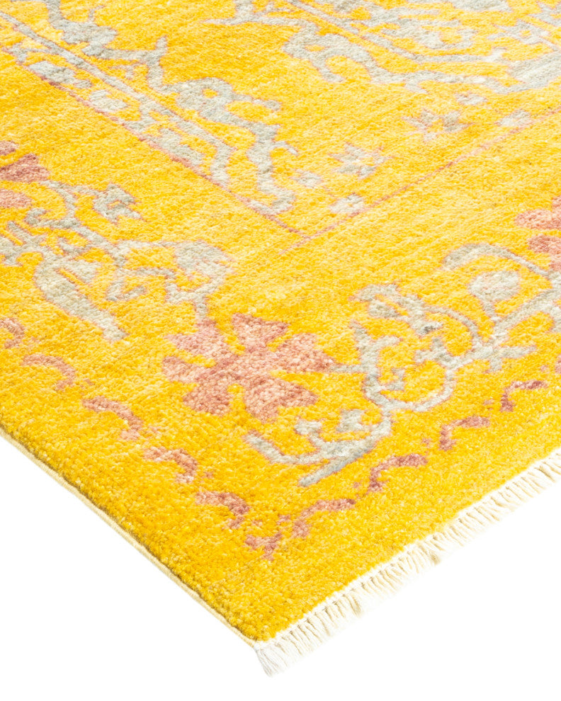 Eclectic, One-of-a-Kind Hand-Knotted Area Rug Light Blue, 9'1"x12'1"