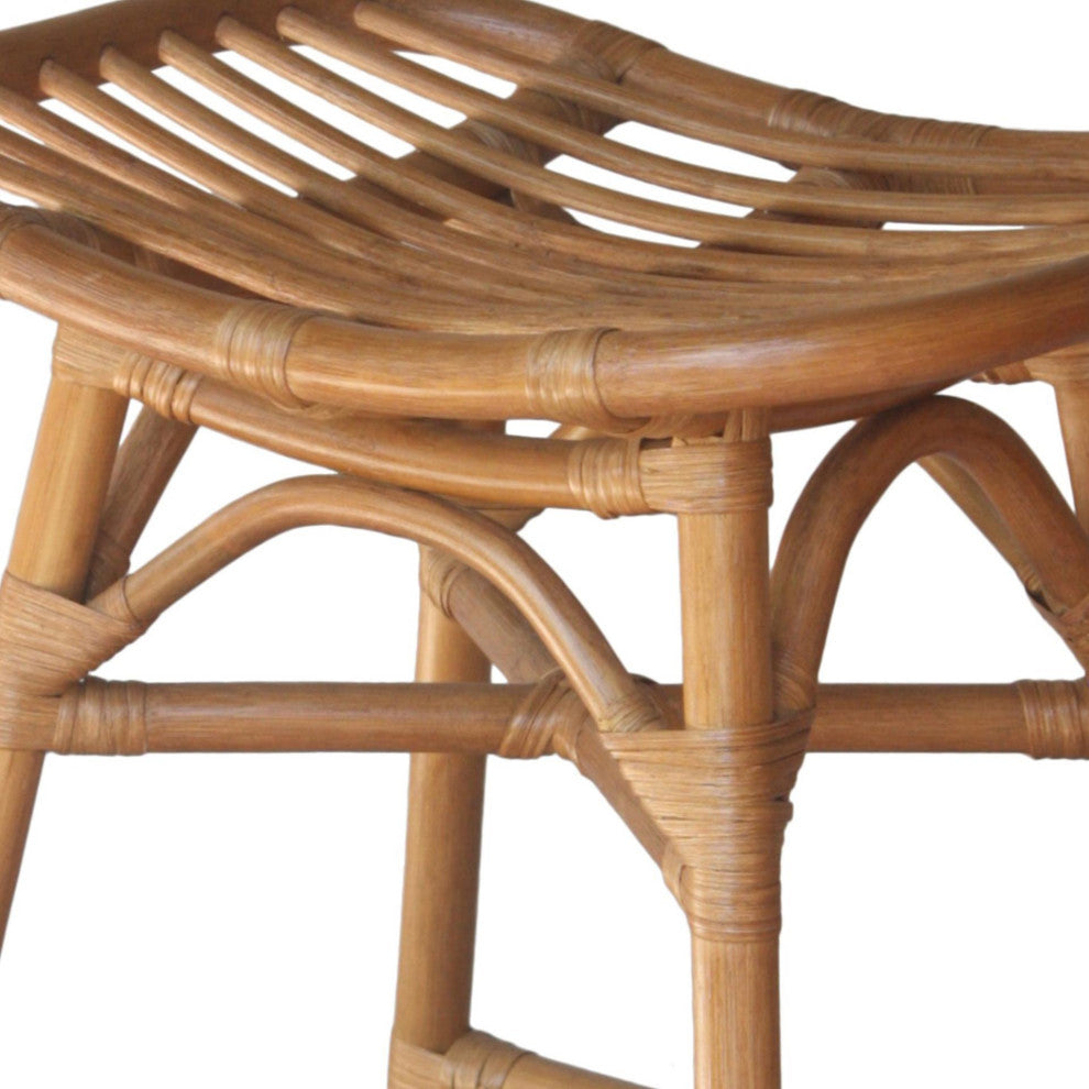 Damara Rattan Counter Stool, Canary Brown