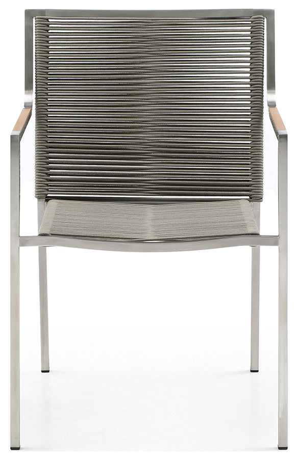 Rhea Outdoor Dining Armchair, Light Brown