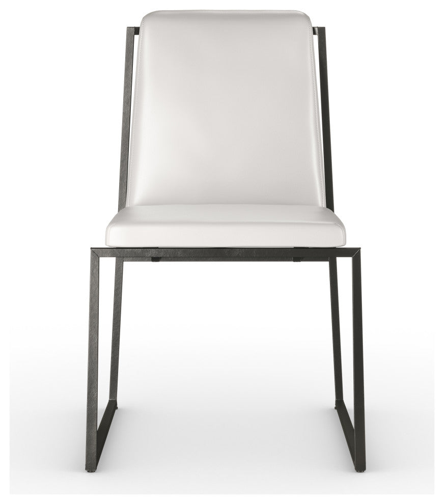 Posh Dining Chair - White/Stainless Steel