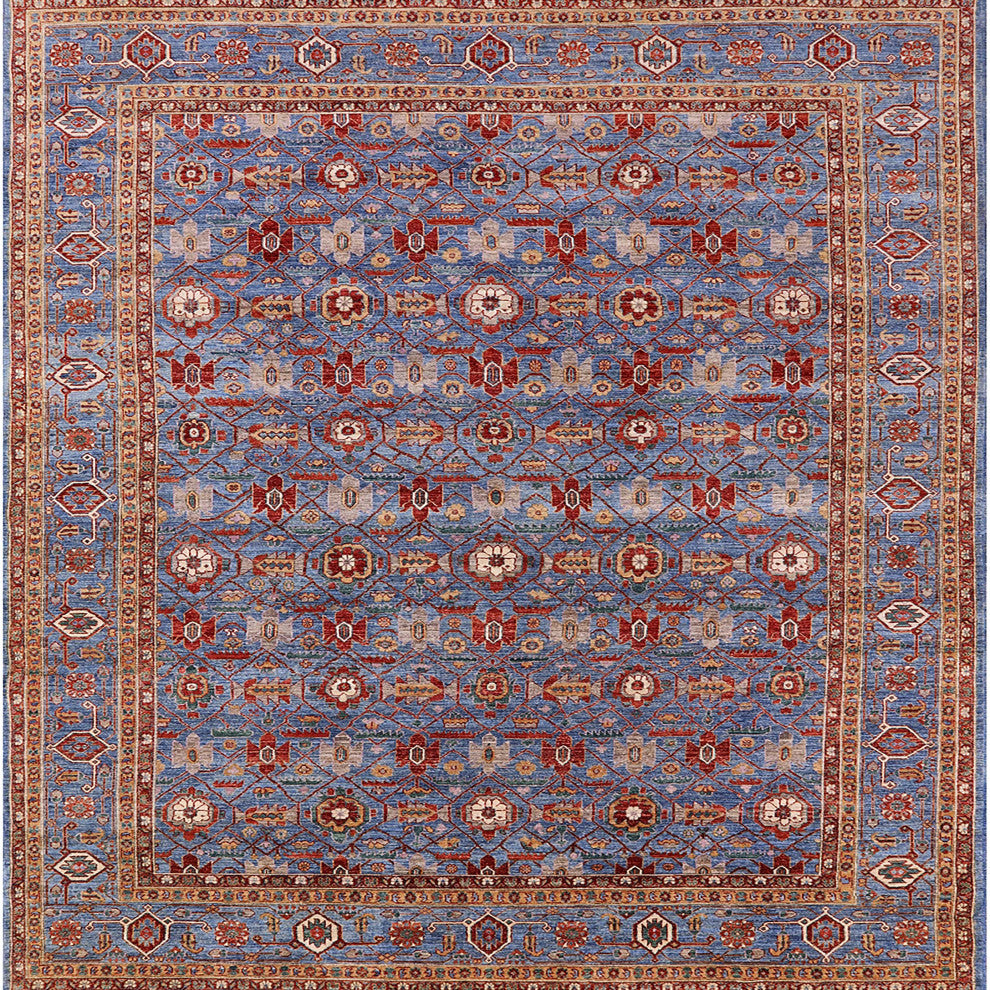 Ahgly Company Indoor Square Mid-Century Modern Area Rugs, 7' Square