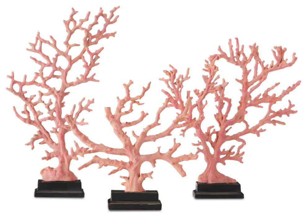 Red Coral Branches Large, 3-Piece Set