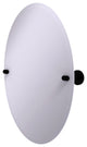 Frameless Oval Beveled Edge Tilt Mirror, Matte Black