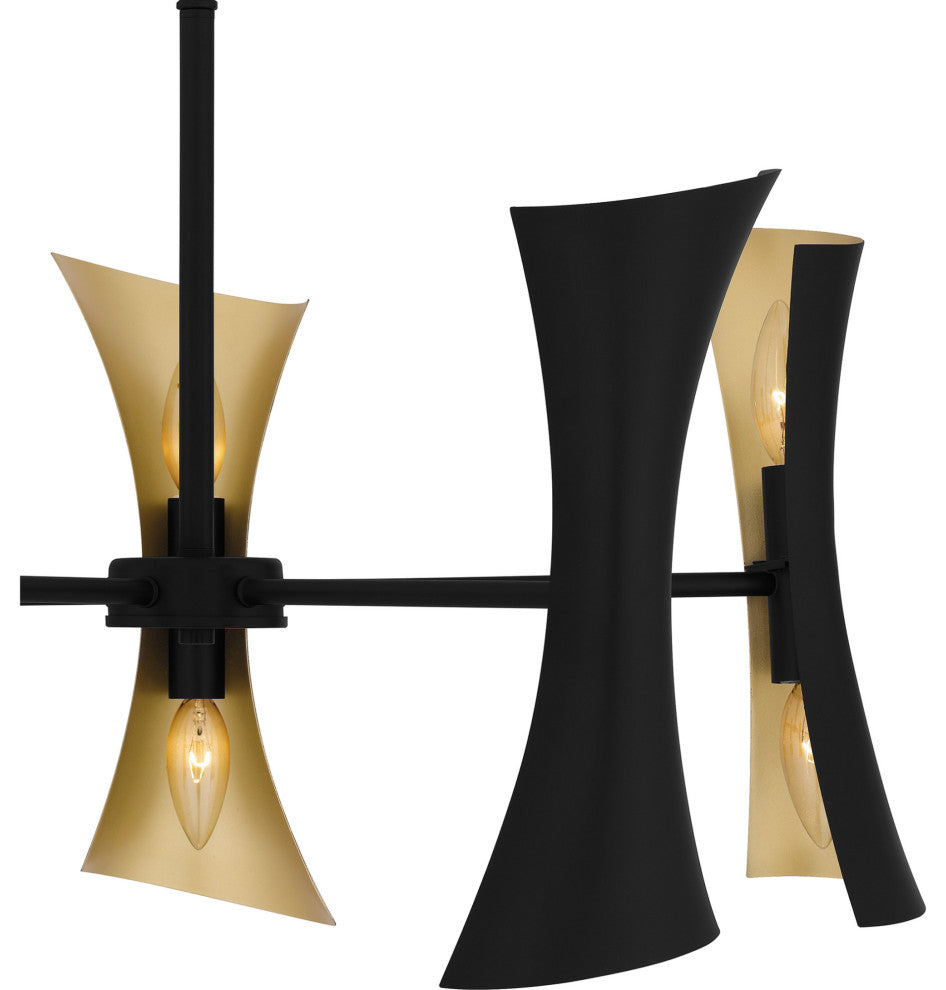 Quoizel MYL5027 Myla 10 Light 28"W Abstract Chandelier - Matte Black