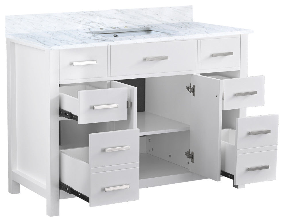 48" Single Bathroom Vanity Set with Marble Top