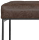 Penelope Leather Ottoman Bench, Brown
