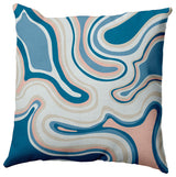 Agate Decorative Indoor/Outdoor Pillow, Teal, 16"x16"