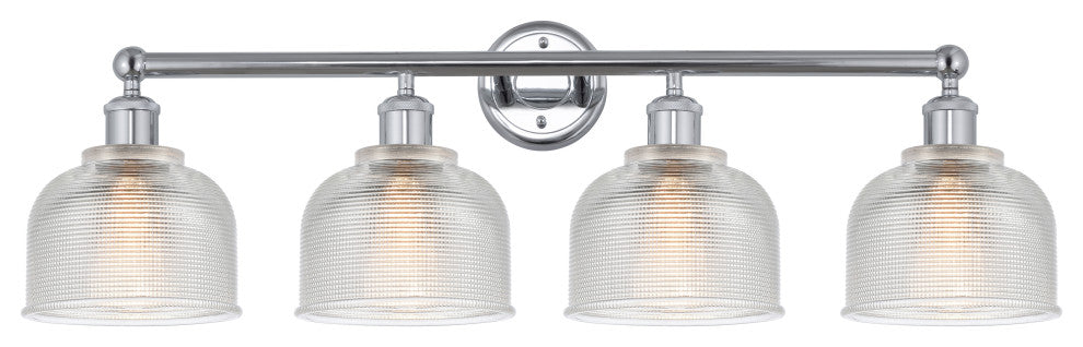 Innovations 616-4W-PC-G412 Dayton 4 Light Bath Vanity Light, Polished Chrome