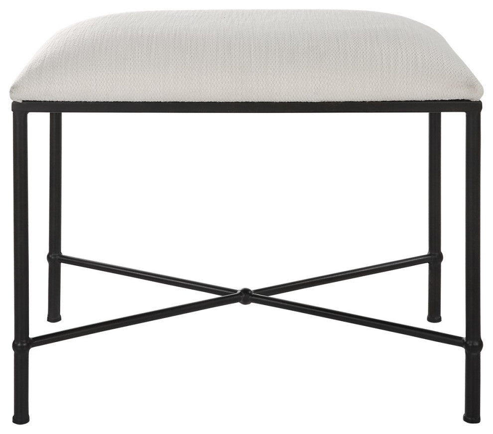 Uttermost Avenham Small Black Framed Bench 23680