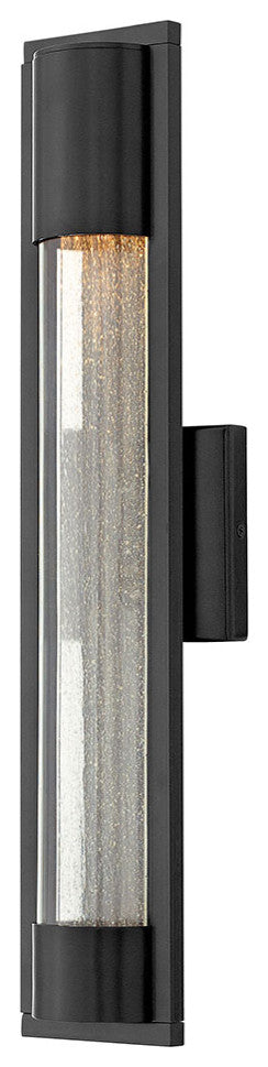 Hinkley 22" Mist Medium Outdoor Wall Mount Lantern Light, Satin Black