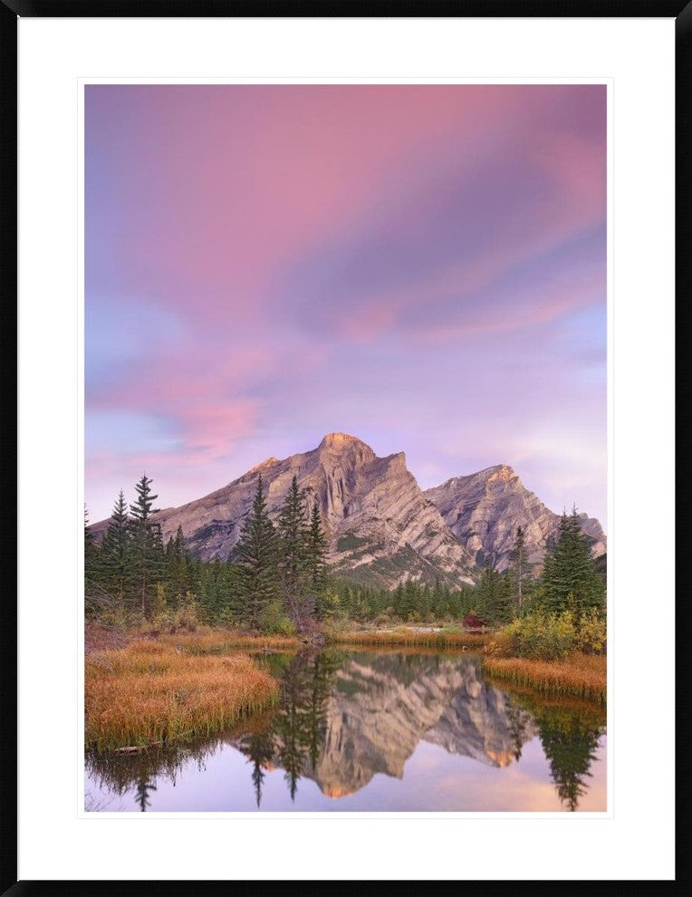 Mount Kidd and Trees Reflected In Pond, Alberta, Canada, 30"x38"
