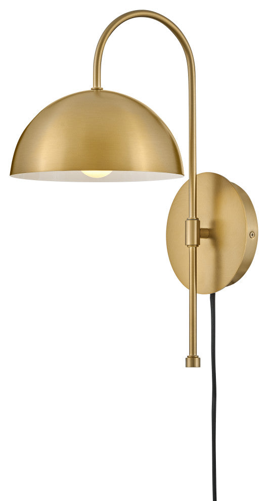 Lark Lou 17" Single Wall Sconce, Lacquered Brass