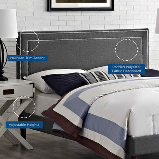Jessamine Full Fabric Headboard, Gray