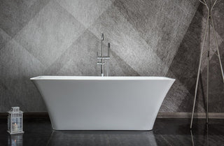 Vinter 67" Free Standing Acrylic Freestanding Bathtub With Chrome Drain
