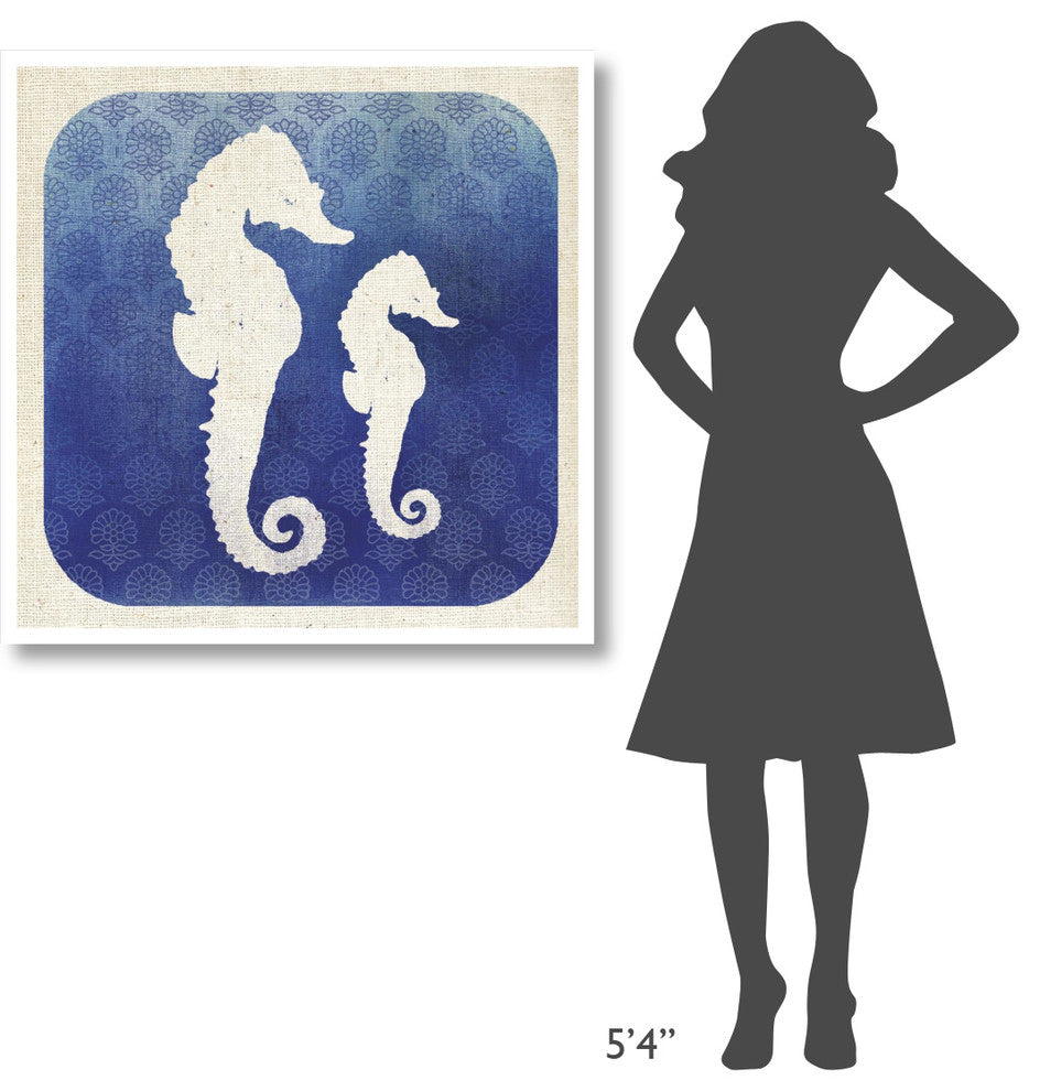 "Watermark Seahorse" Digital Paper Print by Studio Mousseau, 38"x38"