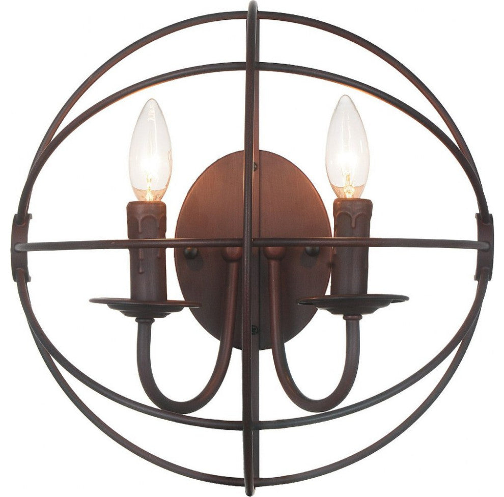CWI Lighting 5464W14DB-2 Arza 2 Light Wall Sconce With Brown Finish