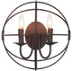 CWI Lighting 5464W14DB-2 Arza 2 Light Wall Sconce With Brown Finish