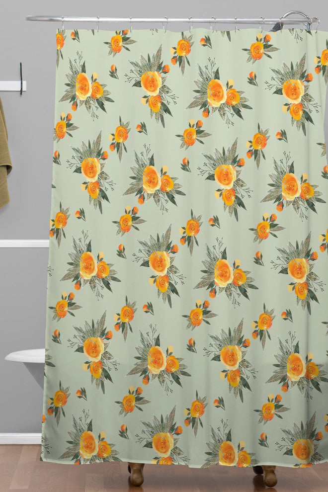 Iveta Abolina Tangerine Burst Shower Curtain, Standard