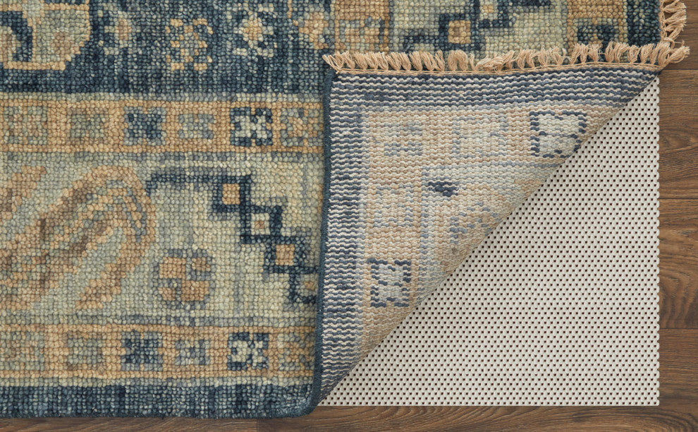 Foxboro R6943 Traditional/Classic Area Rug, Blue/Ivory, 12'x15'