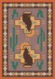 Howl at the Moon Rug, Coral, 8''x11'', Rectangle