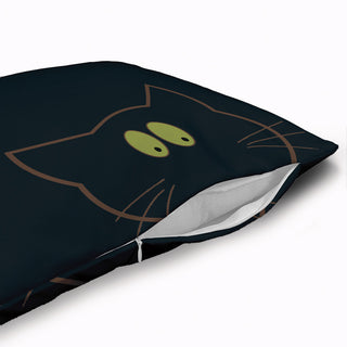 Halloween Cat Eyes Accent Pillow With Removable Insert, Black, 16"x16"